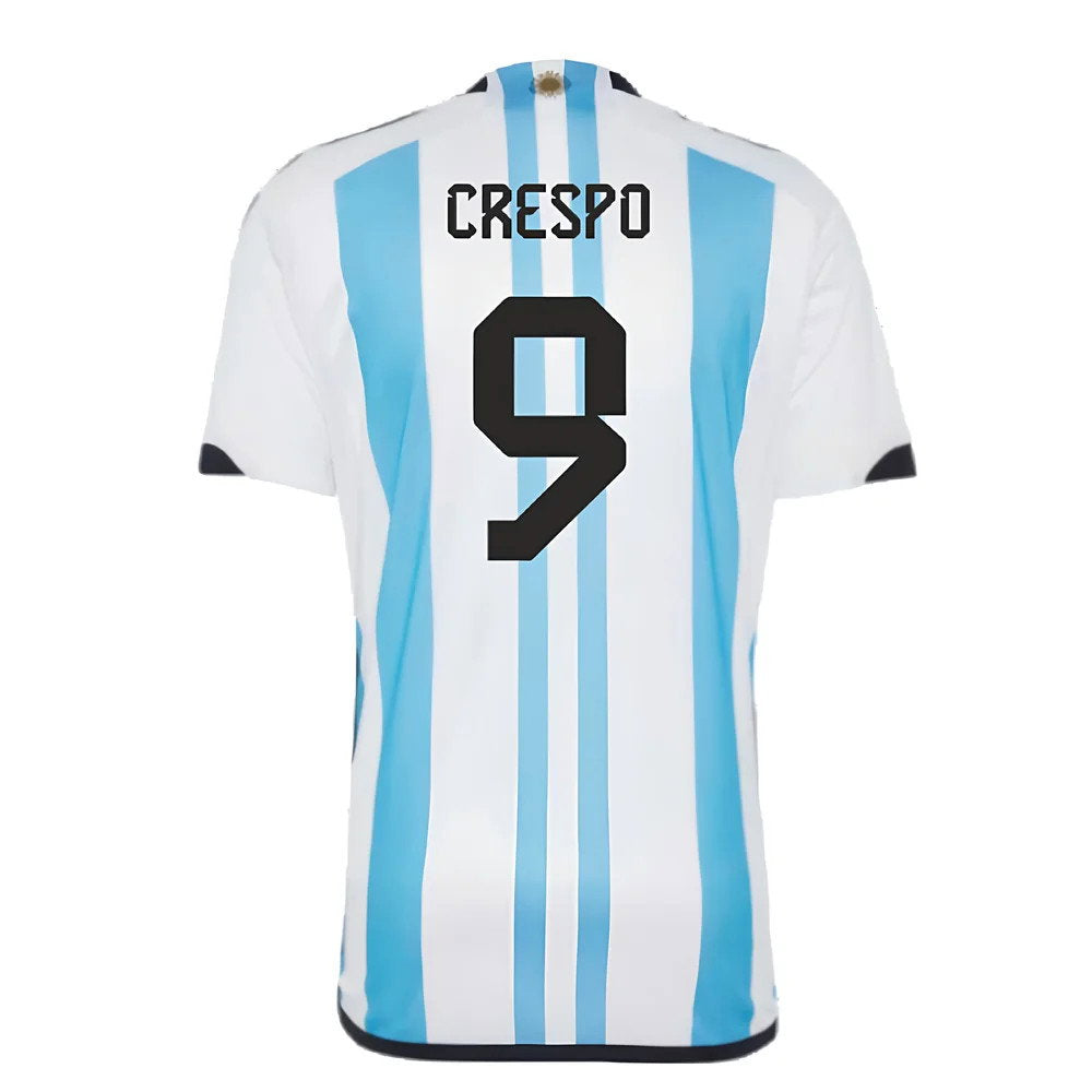 Argentina 2022 World Cup Winners Home Shirt (CRESPO 9)_2