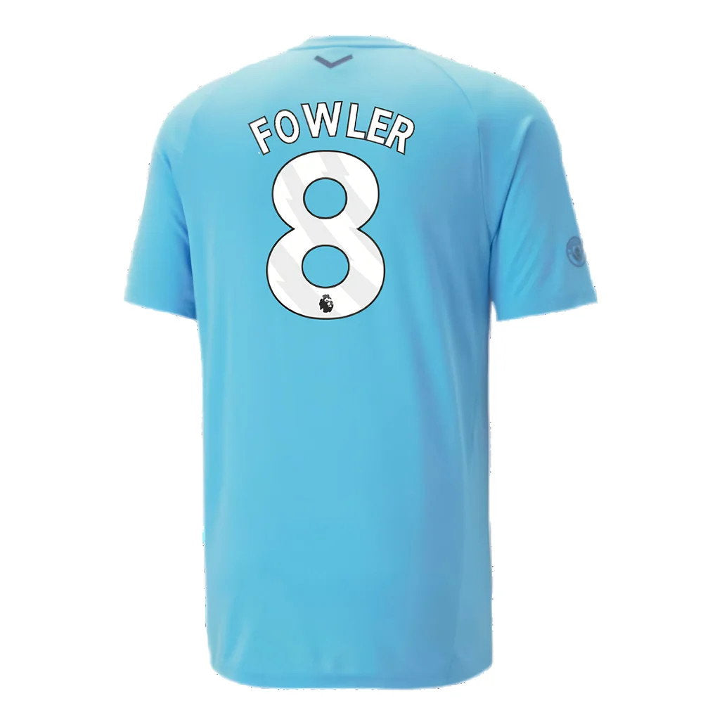 2023-2024 Man City Casuals Tee (Blue Wash) - Kids (Fowler 8)_2