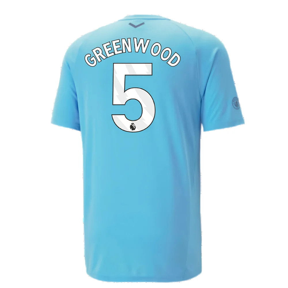 2023-2024 Man City Casuals Tee (Blue Wash) - Kids (Greenwood 5)_2