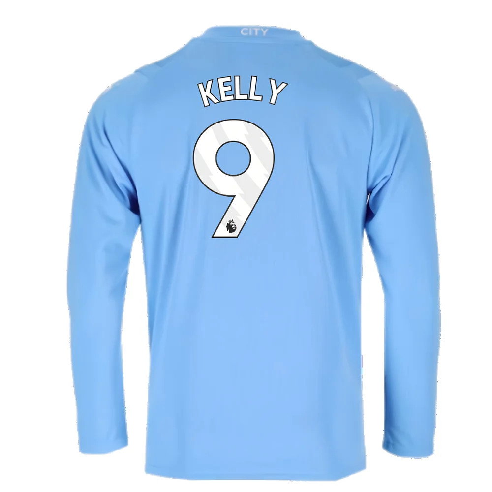 2023-2024 Man City Long Sleeve Home Shirt (Kelly 9)_2