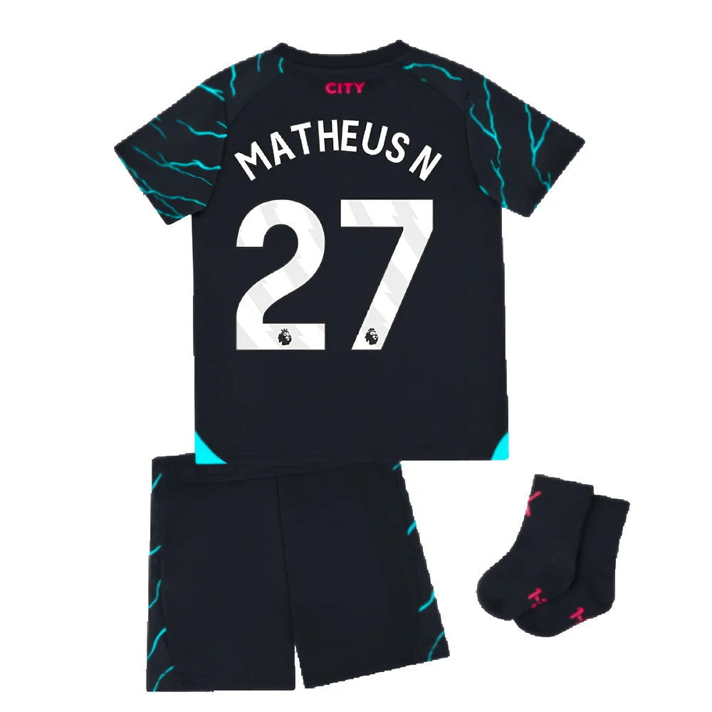 2023-2024 Man City Third Baby Kit (Matheus N 27)_2
