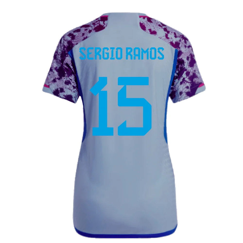 2023-2024 Spain Authentic Away Jersey - Ladies (Sergio Ramos 15)_2