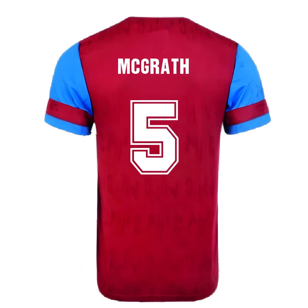Score Draw Aston Villa 1992 Retro Football Shirt (McGrath 5)_2