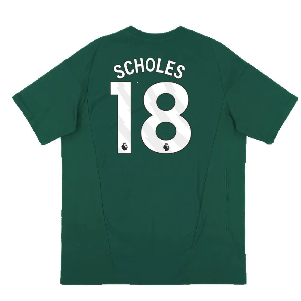 2023-2024 Man Utd Training Tee (Green) (Scholes 18)_2