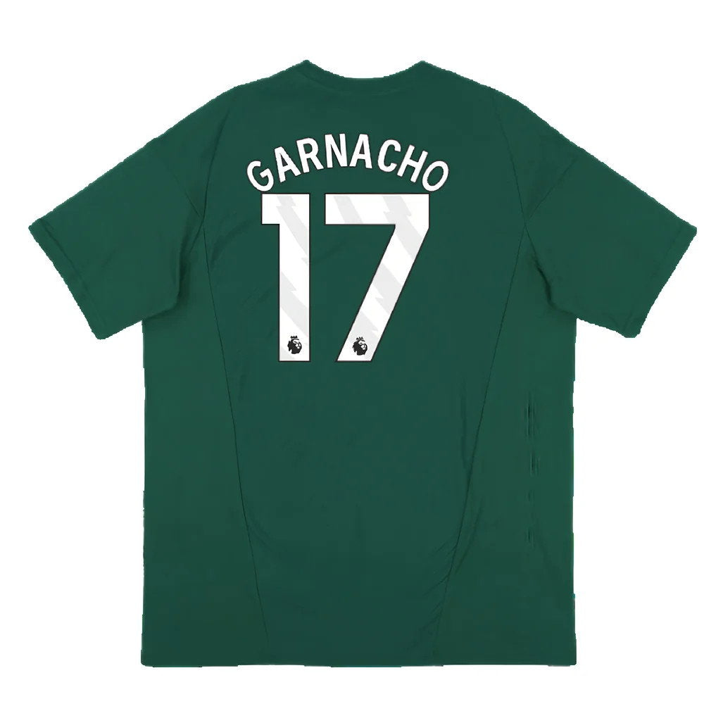 2023-2024 Man Utd Training Tee (Green) (Garnacho 17)_2