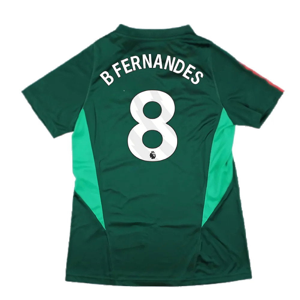 2023-2024 Man Utd Training Shirt (Green) - Ladies (B Fernandes 8)_2