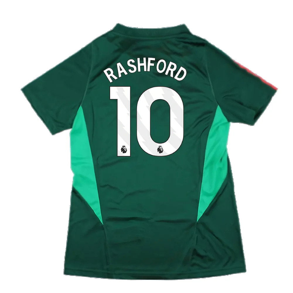 2023-2024 Man Utd Training Shirt (Green) - Ladies (Rashford 10)_2