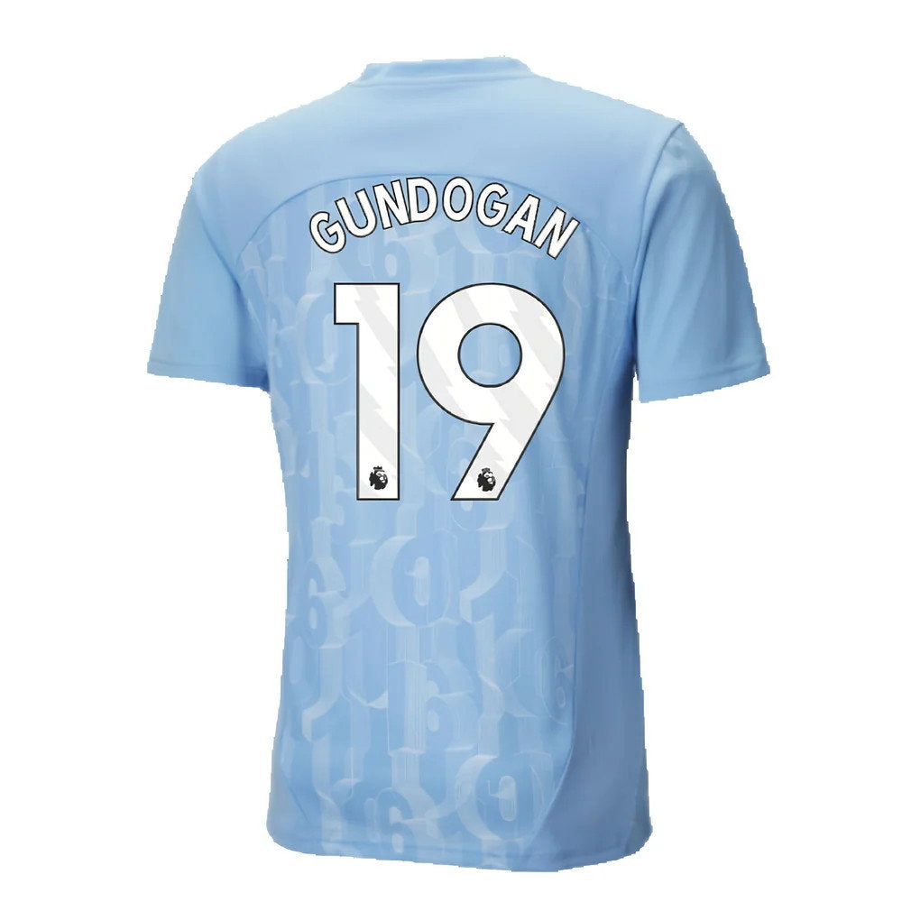 2024-2025 Man City Prematch SS Shirt (Light Blue) (Gundogan 19)_2