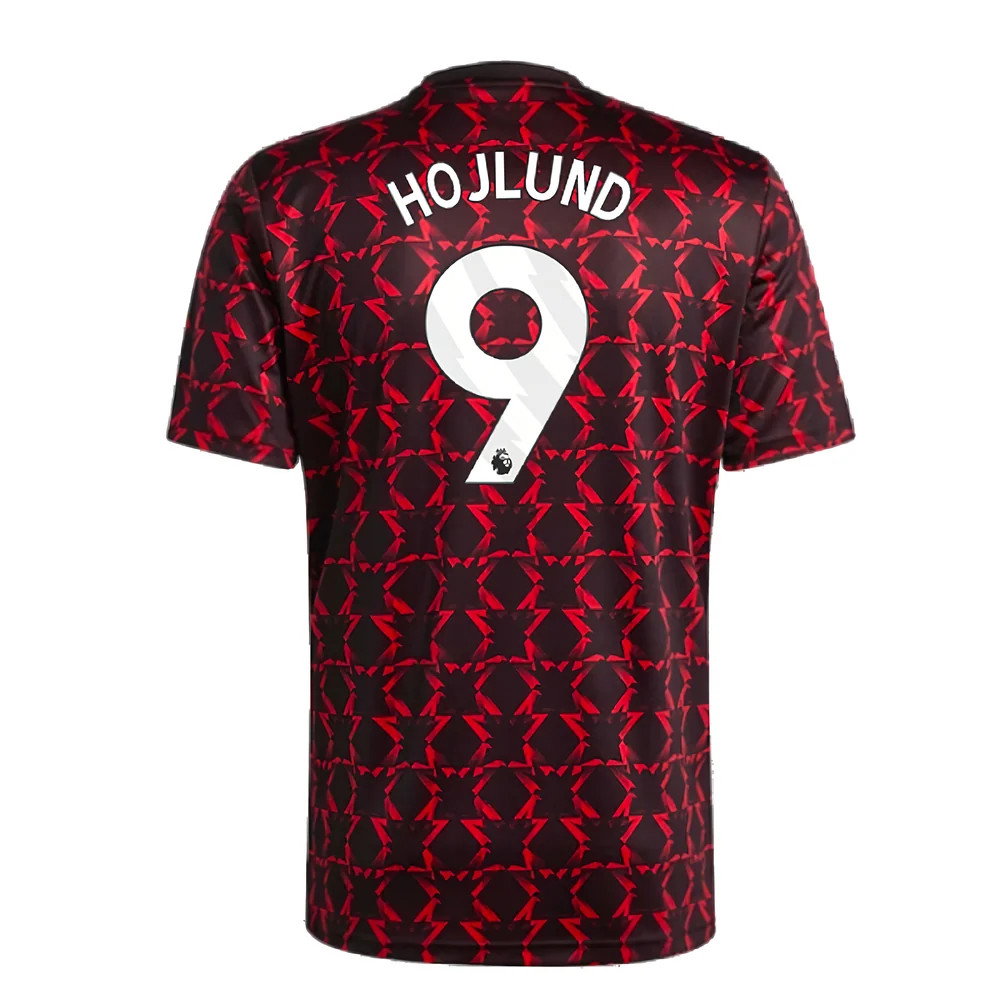 2024-2025 Man Utd Pre-Match Shirt (Black) (Hojlund 9)_2