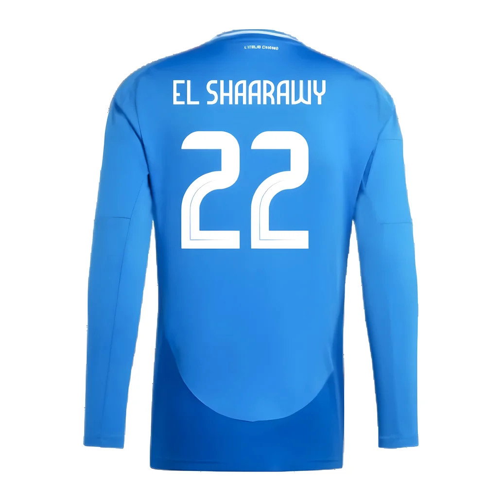 2024-2025 Italy Long Sleeve Home Shirt (EL SHAARAWY 22)_2