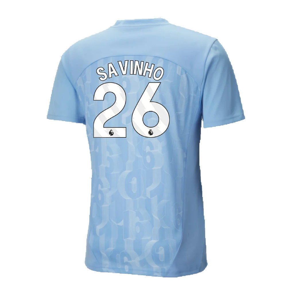 2024-2025 Man City Prematch SS Shirt (Light Blue) (Savinho 26)_2