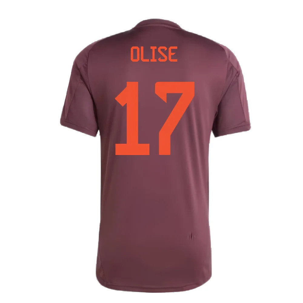 2024-2025 Bayern Munich Training Shirt (Shadow Maroon) (Olise 17)_2