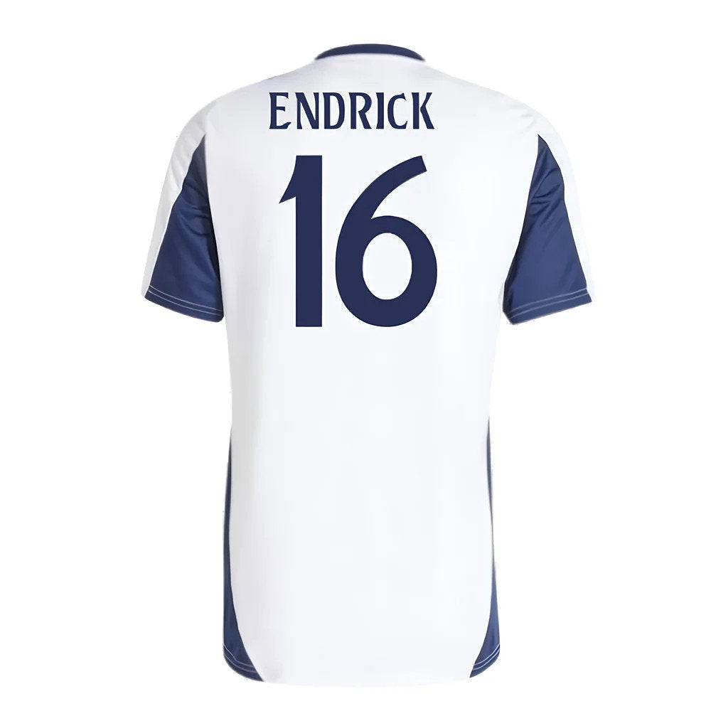 2024-2025 Real Madrid Training Tee (White) (Endrick 16)_2