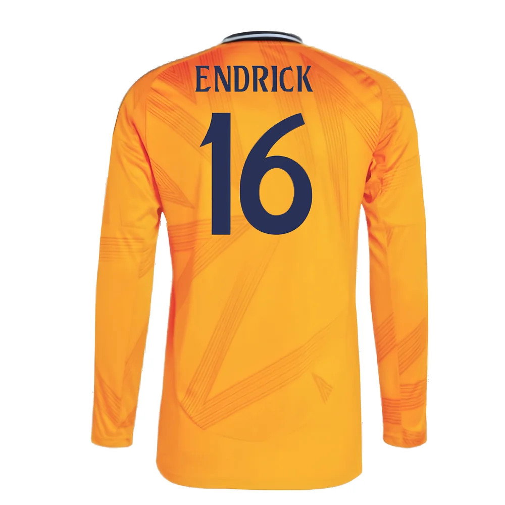2024-2025 Real Madrid Long Sleeve Away Shirt (Endrick 16)_2