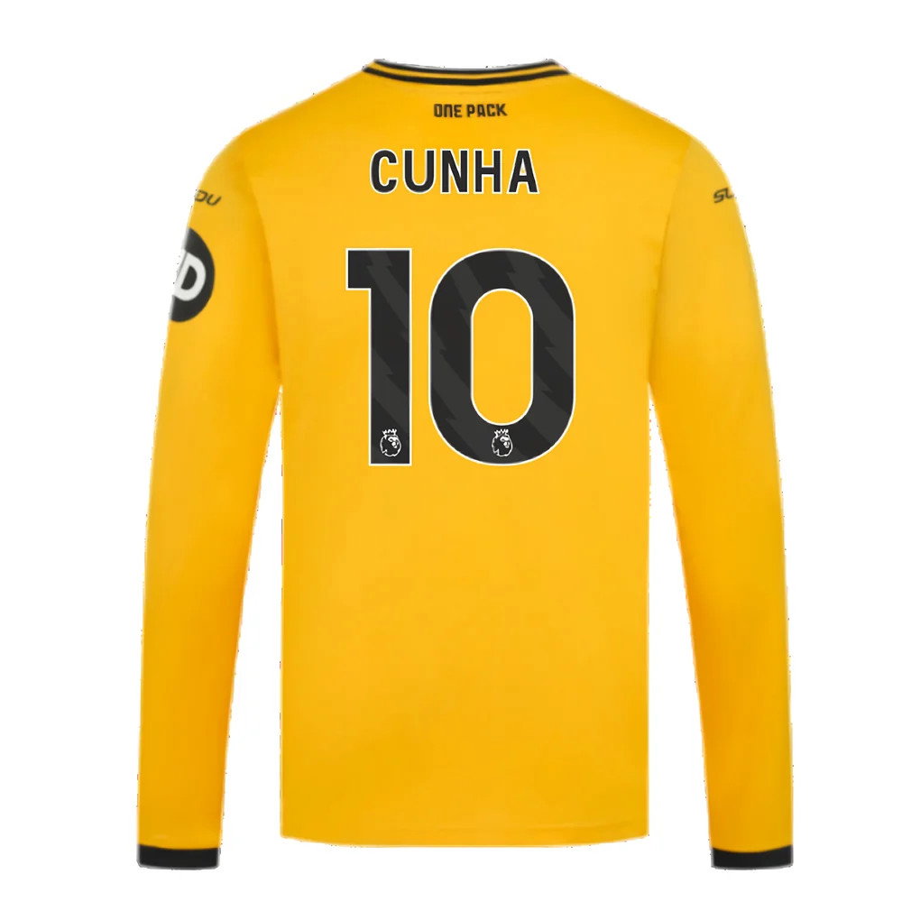 2024-2025 Wolves Long Sleeve Home Shirt (Cunha 10)_2