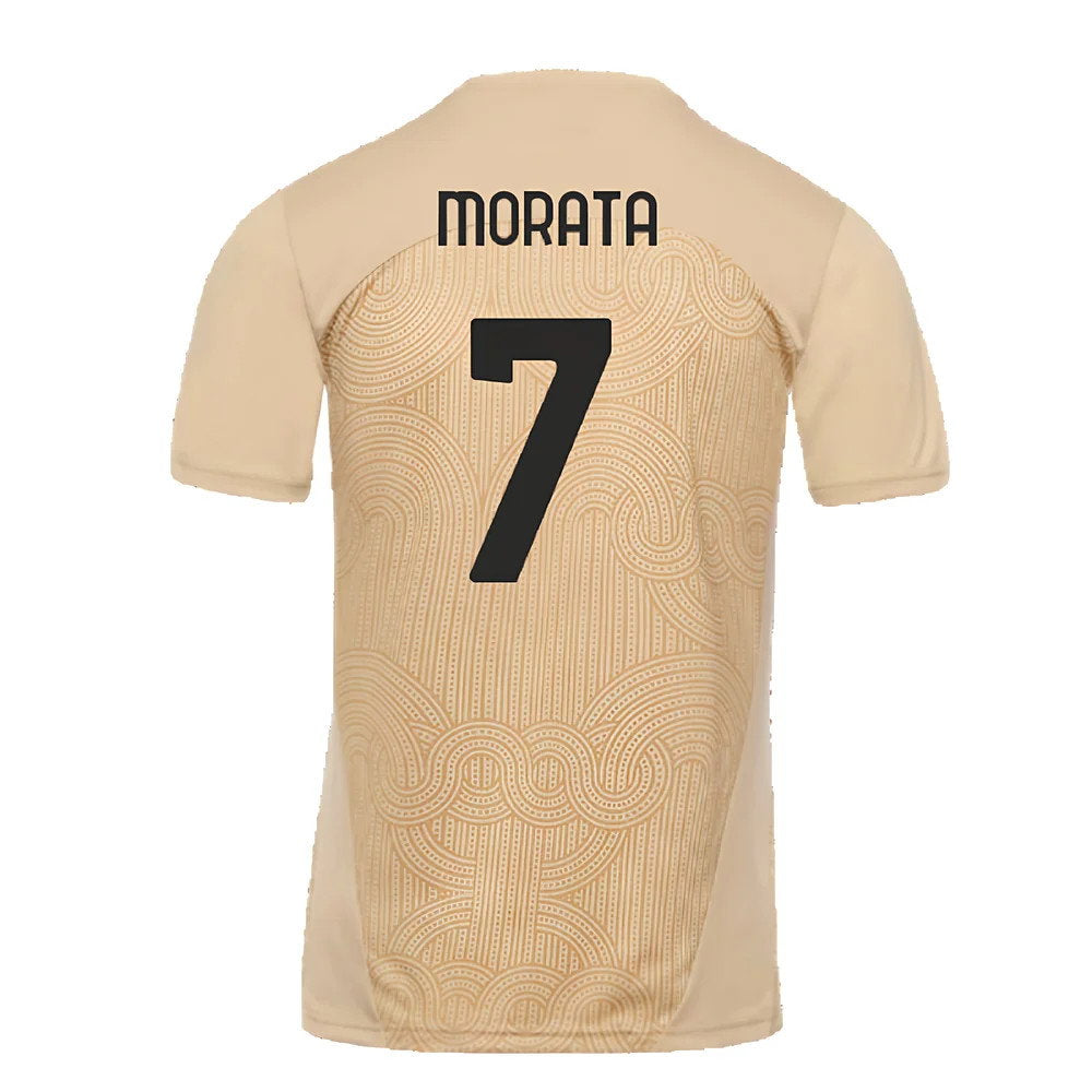 2024-2025 AC Milan Pre-Match Shirt (Putty) (Morata 7)_2