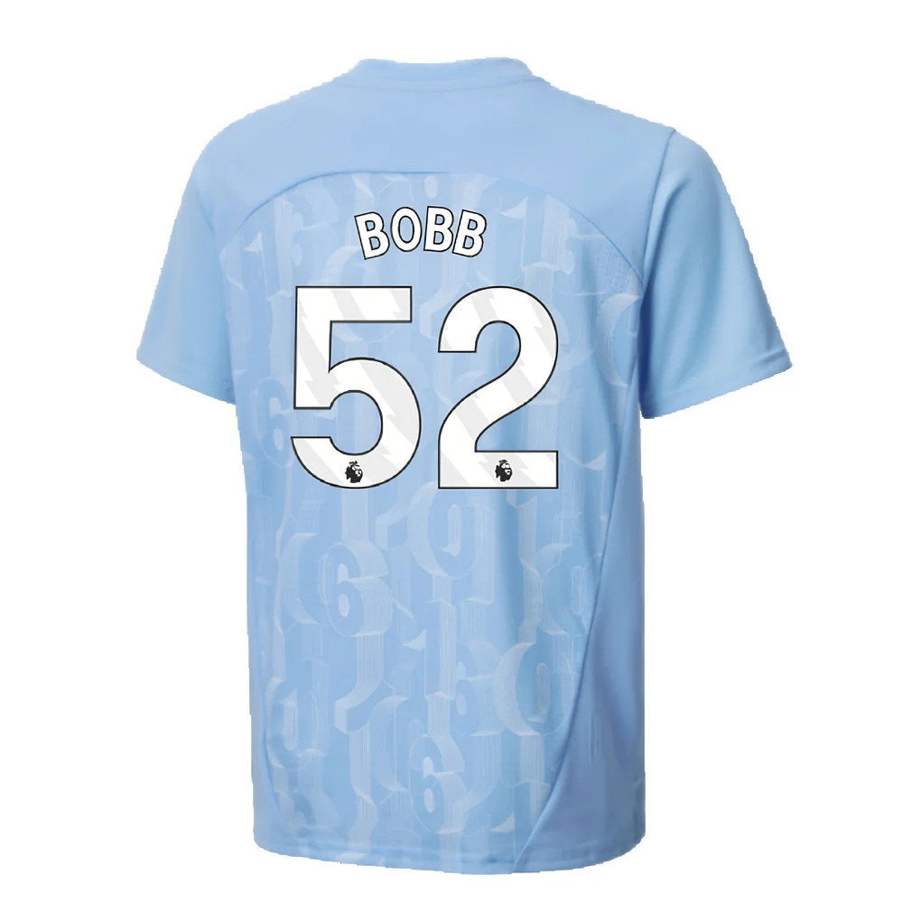 2024-2025 Man City Prematch SS Shirt (Light Blue) - Kids (Bobb 52)_2