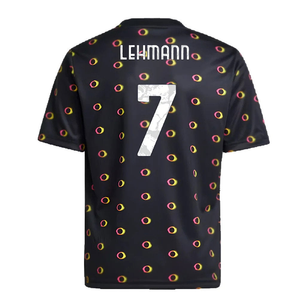 2024-2025 Juventus Pre-Match Shirt (Black) - Kids (Lehmann 7)_2