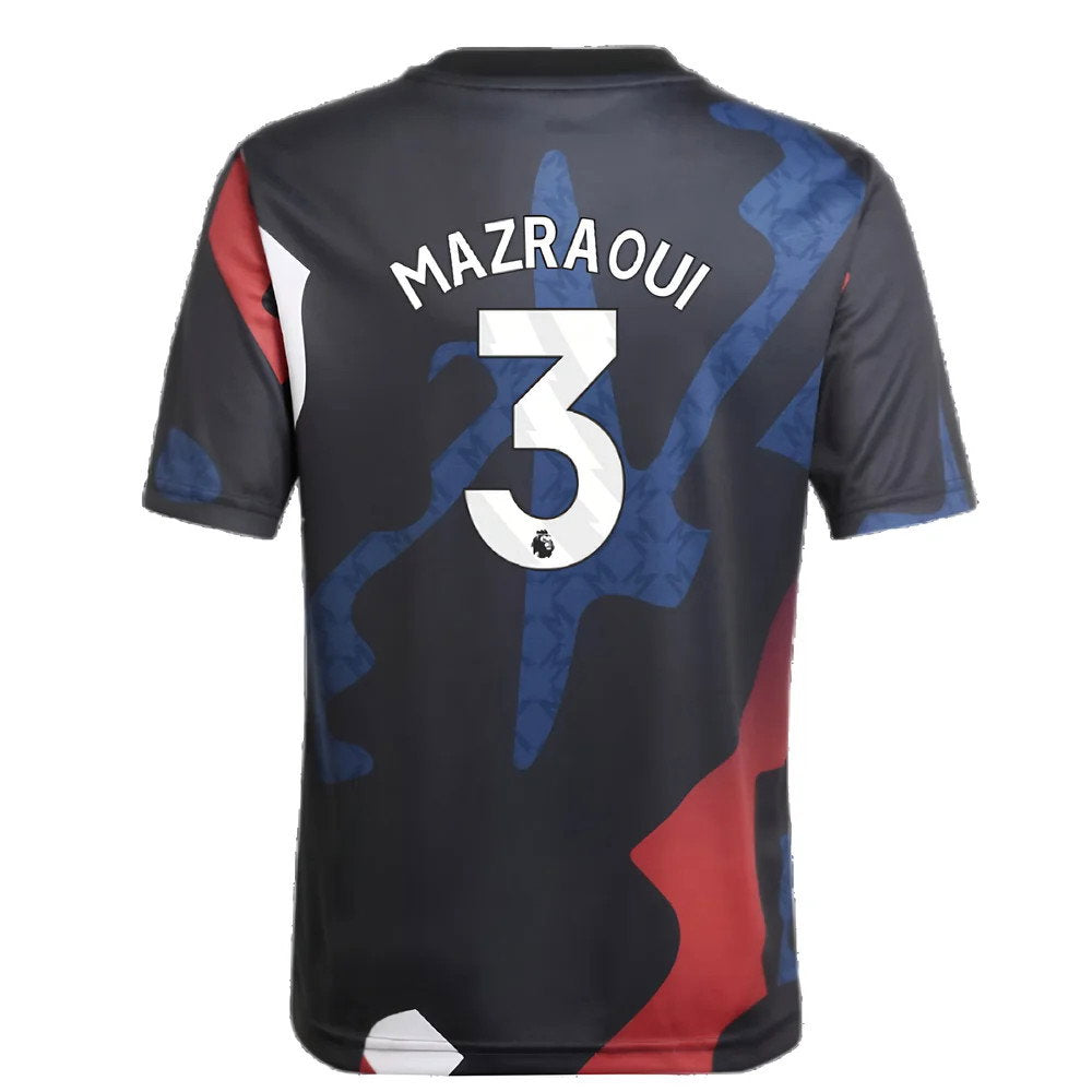 2024-2025 Man Utd Pre-Match Jersey (Black) - Kids (Mazraoui 3)_2