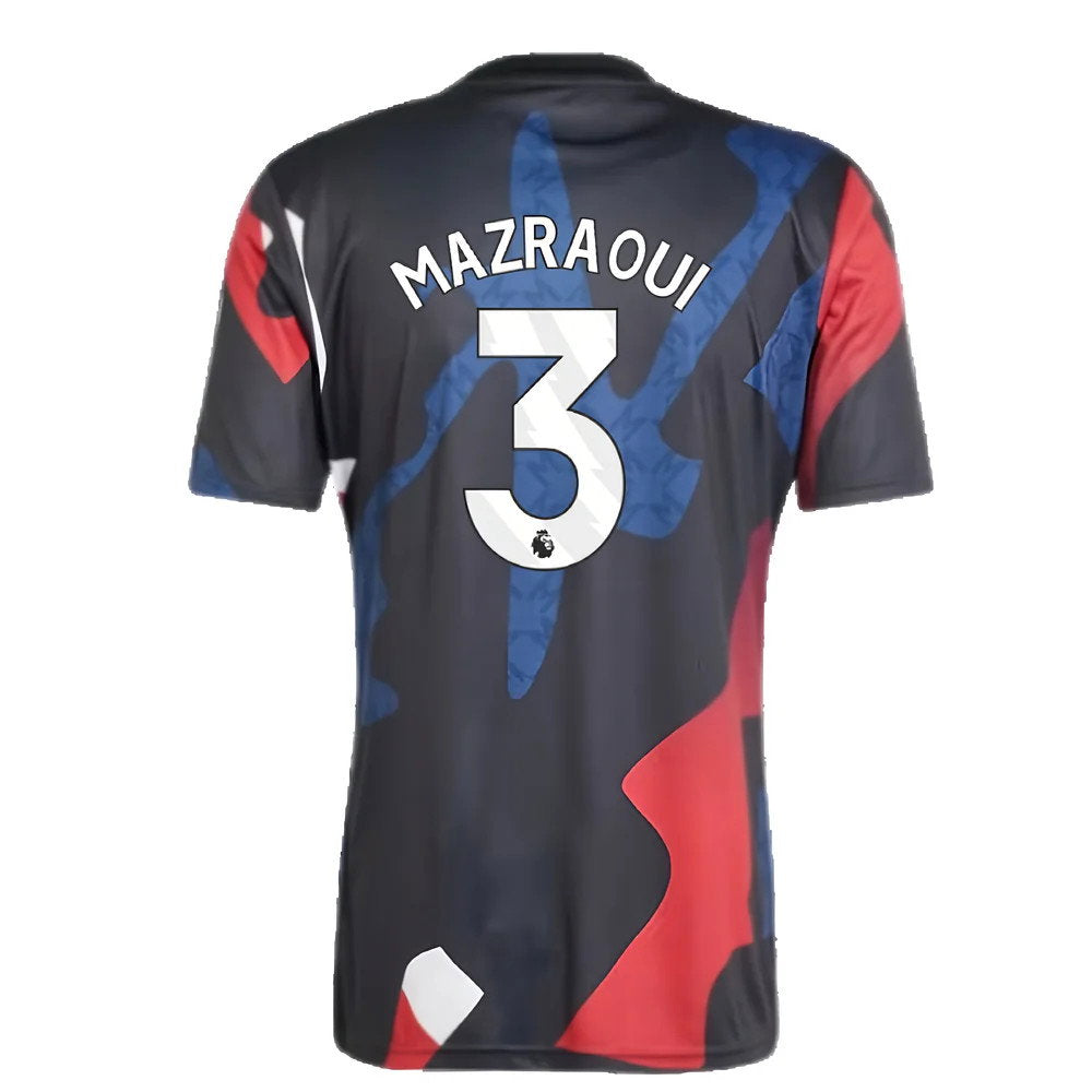 2024-2025 Man Utd Pre-Match Jersey (Black) (Mazraoui 3)_2
