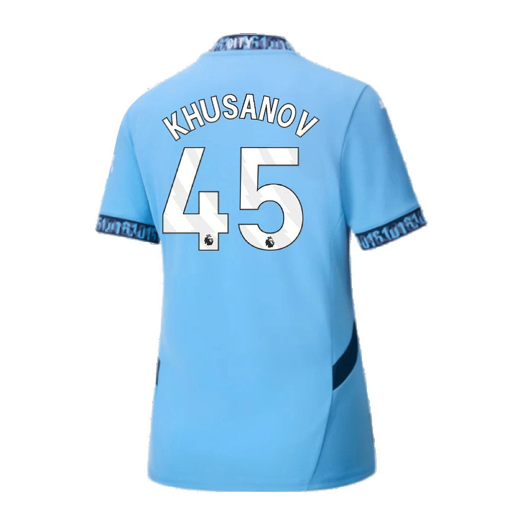 2024-2025 Man City Home Shirt (Womens) (Khusanov 45)_2