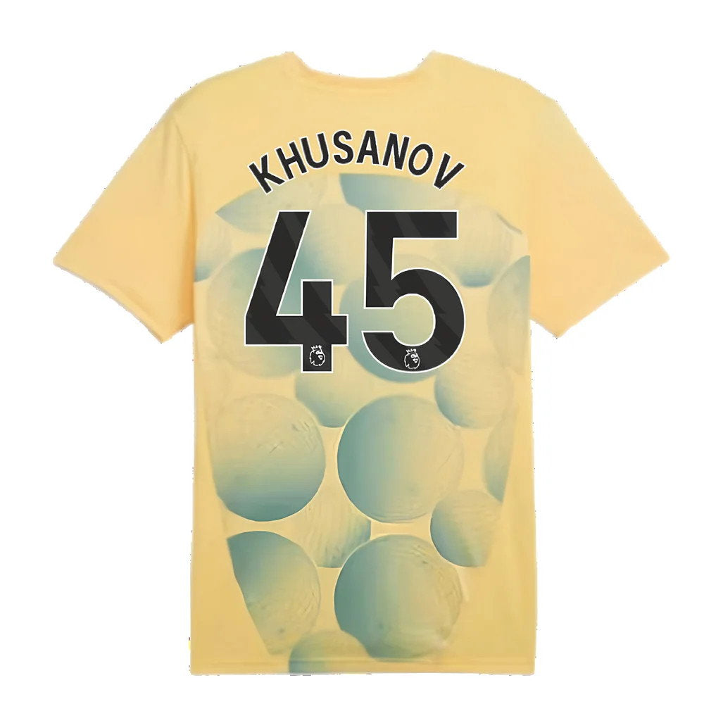 2024-2025 Man City Prematch SS Shirt (Flaxen) (Khusanov 45)_2