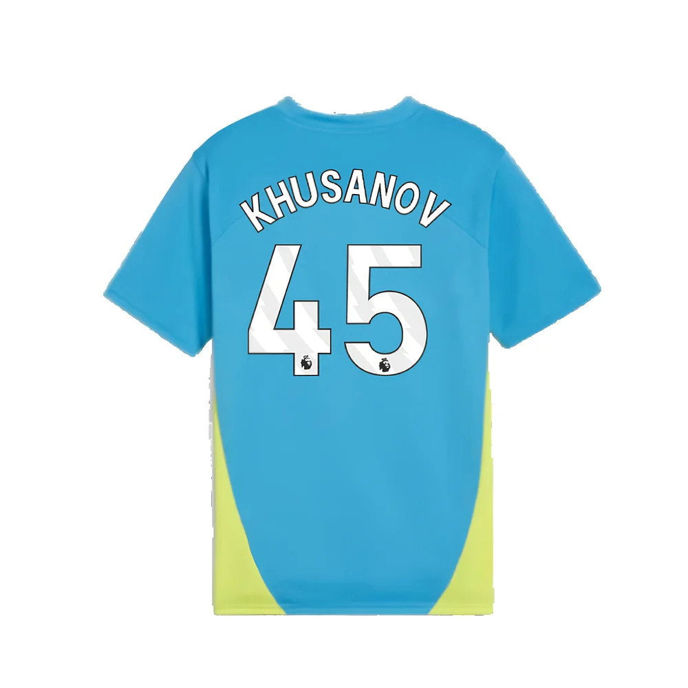 2024-2025 Man City Training Shirt (Magic Blue) - Kids (Khusanov 45)_2