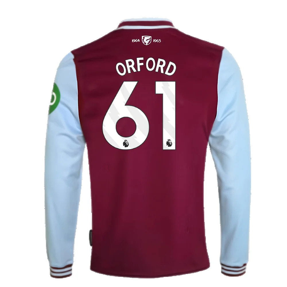 2024-2025 West Ham Long Sleeve Home Shirt (Kids) (Orford 61)_2