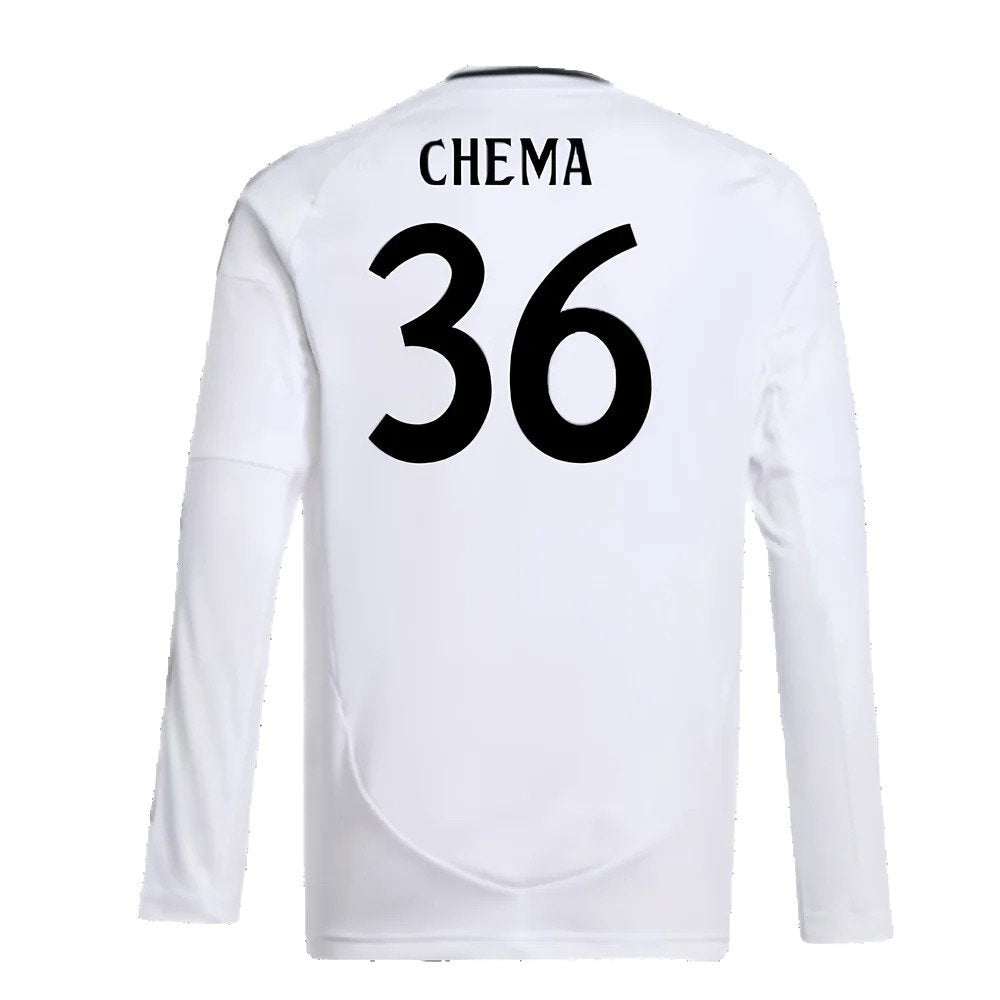 2024-2025 Real Madrid Long Sleeve Home Shirt (Kids) (Chema 36)_2