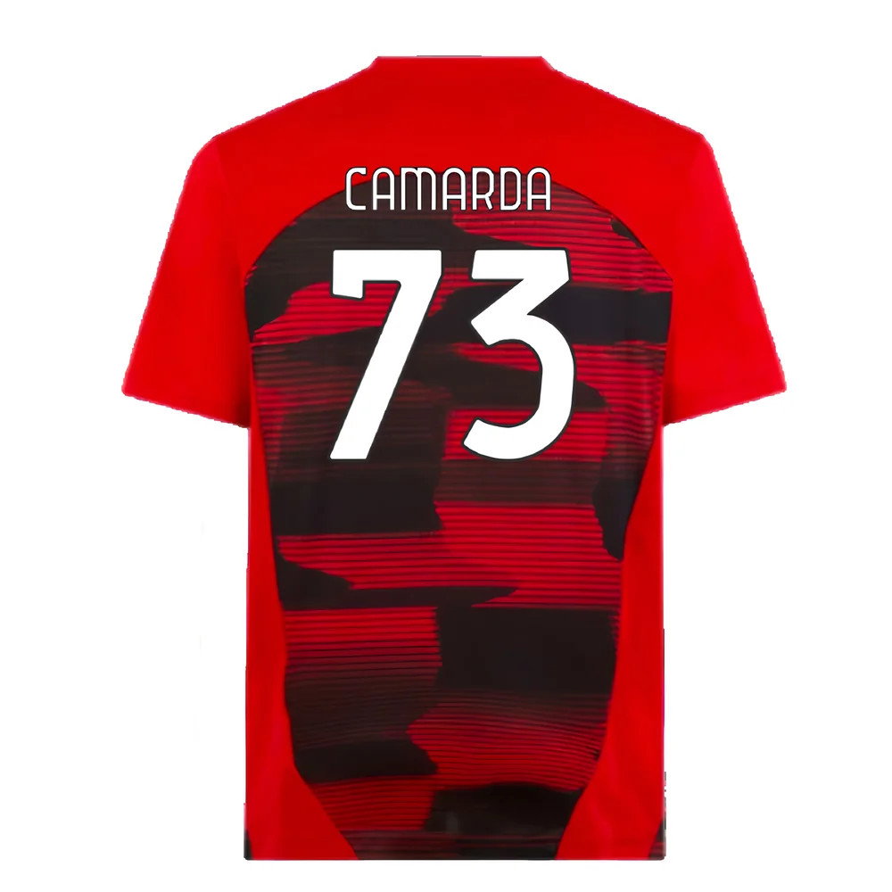 2024-2025 AC Milan Prematch SS Shirt (Red) (Camarda 73)_2