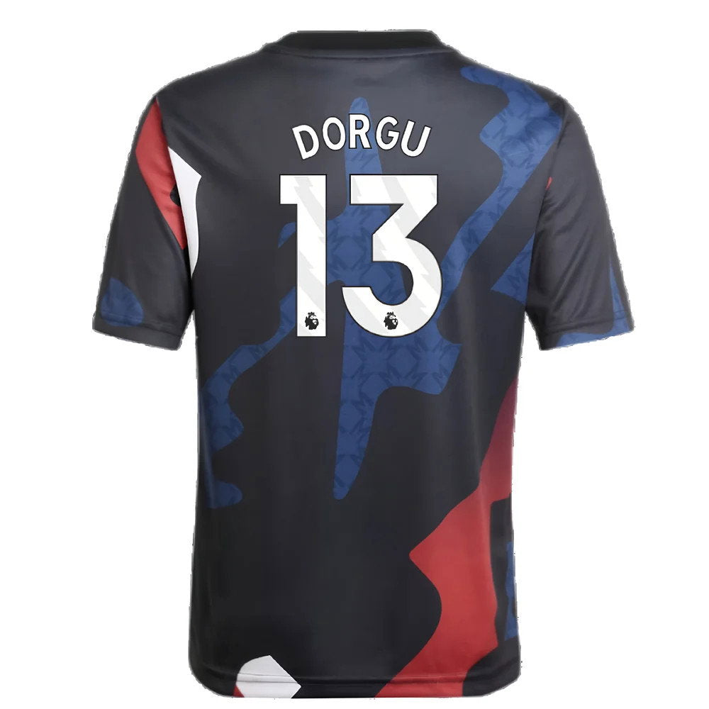 2024-2025 Man Utd Pre-Match Jersey (Black) - Kids (Dorgu 13)_2