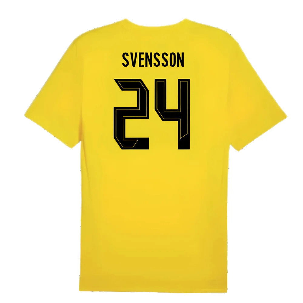 2024-2025 Borussia Dortmund Training Shirt (Yellow) (Svensson 24)_2