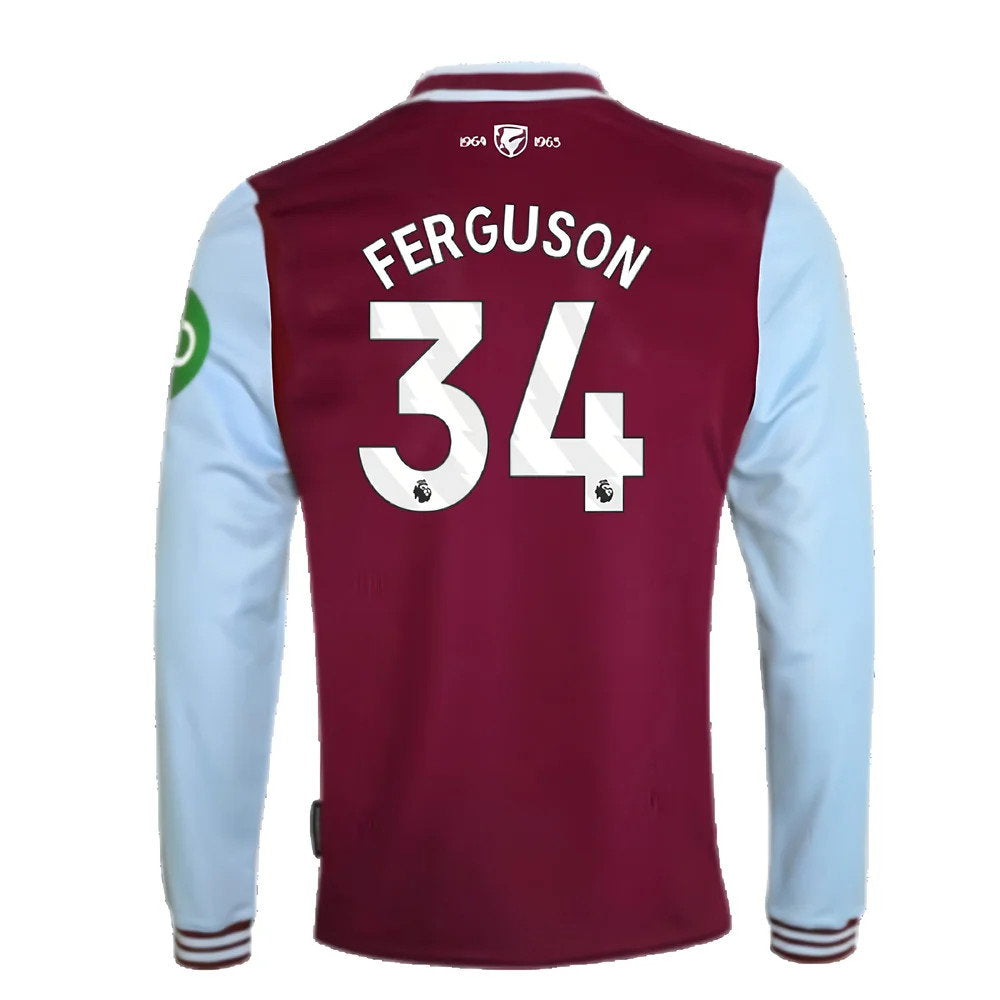 2024-2025 West Ham Long Sleeve Home Shirt (Kids) (Ferguson 34)_2