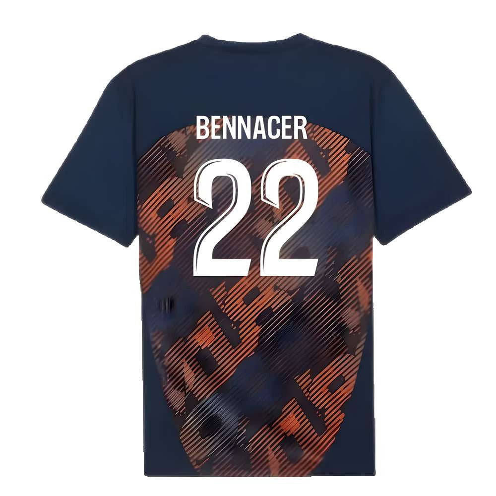 2024-2025 Marseille Pre-Match Shirt (Club Navy) (Bennacer 22)_2