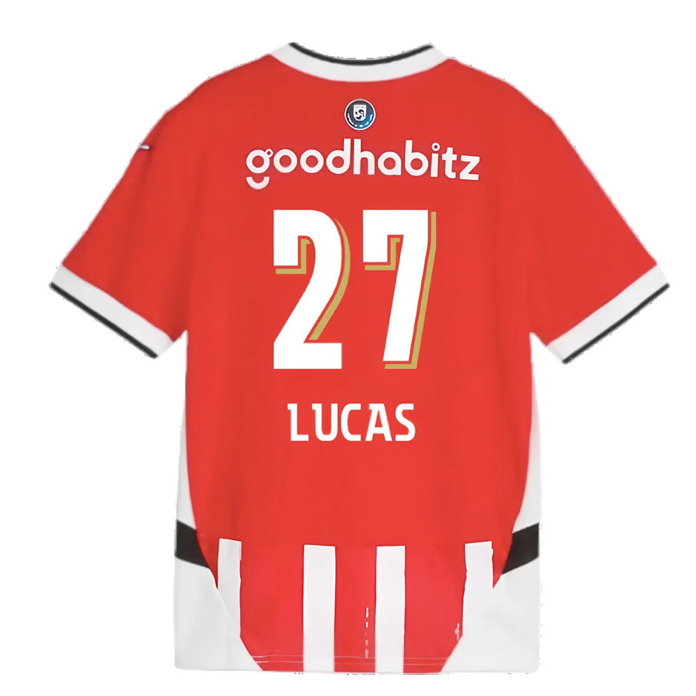 2024-2025 PSV Eindhoven Home Shirt (Kids) (Lucas 27)_2