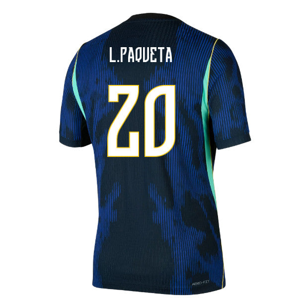 2026-2027 Brazil Match Away Jordan Aero-FIT Authentic Shirt (L.Paqueta 20)_0
