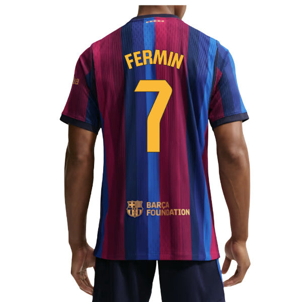 2026-2027 Barcelona Authentic Aero-Fit Match Home Shirt (Fermin 7)_0