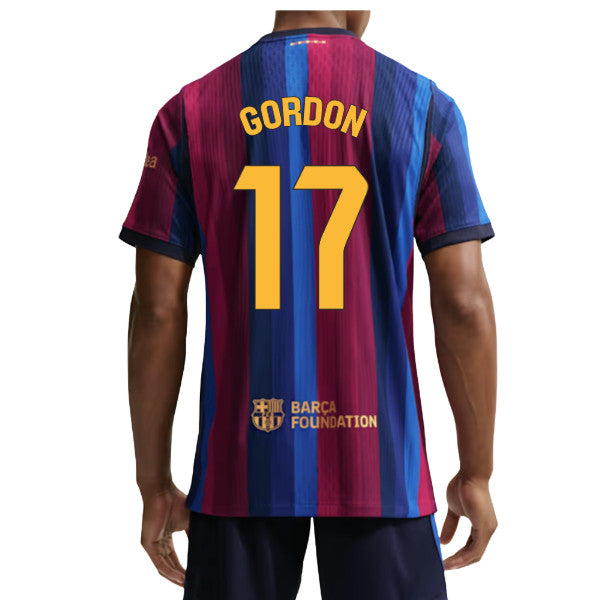 2026-2027 Barcelona Authentic Aero-Fit Match Home Shirt (Gordon 17)_0