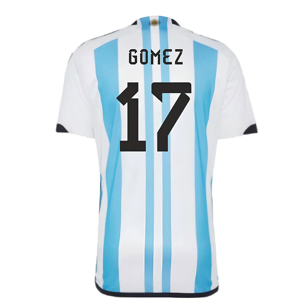 Argentina 2022 World Cup Winners Home Shirt (GOMEZ 17)_2