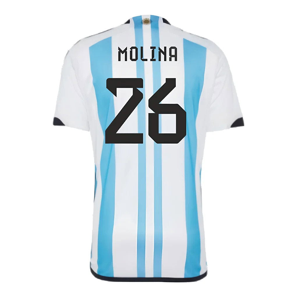 Argentina 2022 World Cup Winners Home Shirt (MOLINA 26)_2