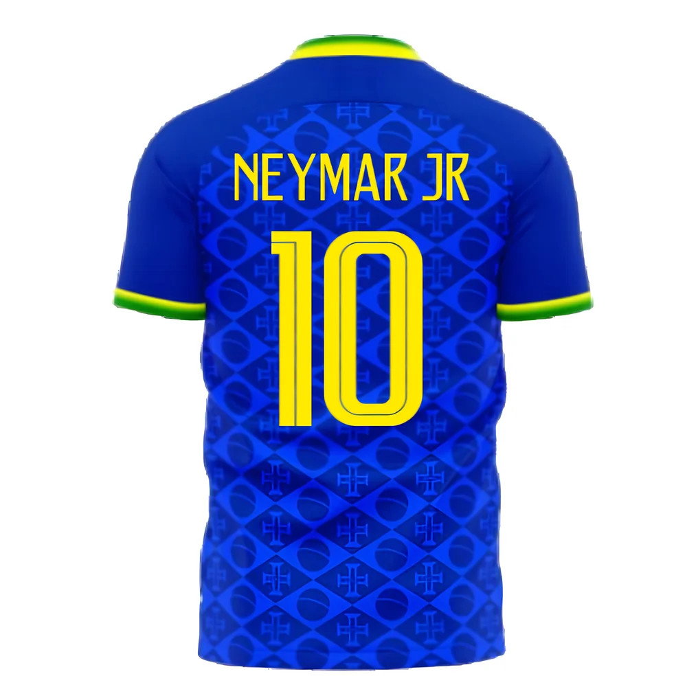 Brazil 2021-2022 Away Concept Football Kit (Fans Culture) (NEYMAR JR 10)_2