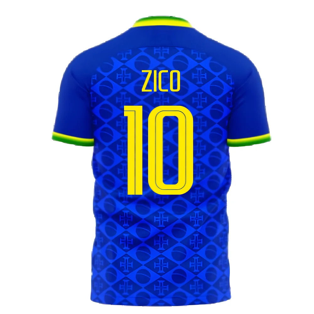 Brazil 2021-2022 Away Concept Football Kit (Fans Culture) (ZICO 10)_2