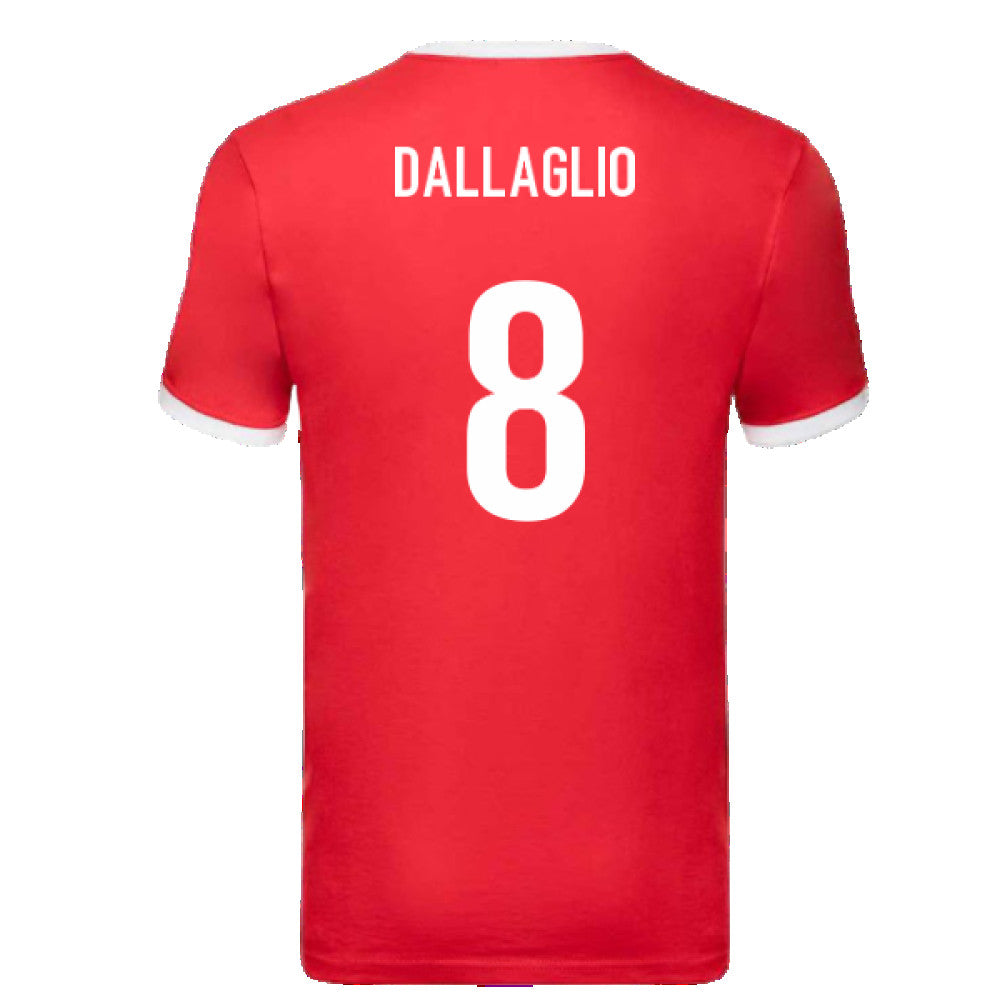 British and Irish Lions Ringer T-Shirt (Red) (Dallaglio 8)_2