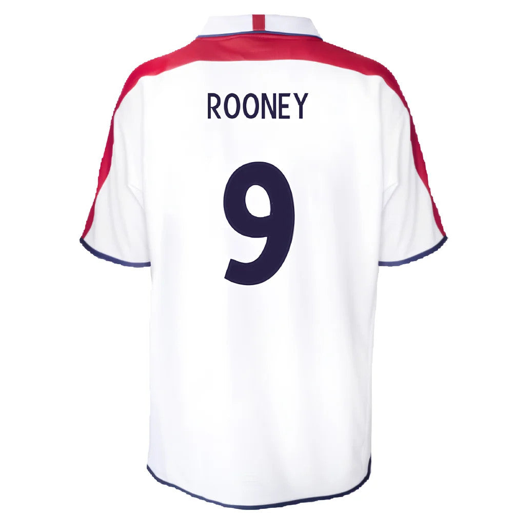England 2004 Retro Football Shirt (Rooney 9)_2