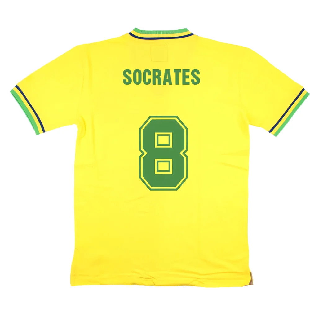 False Nein Brazil Home Football Shirt (SOCRATES 8)_2