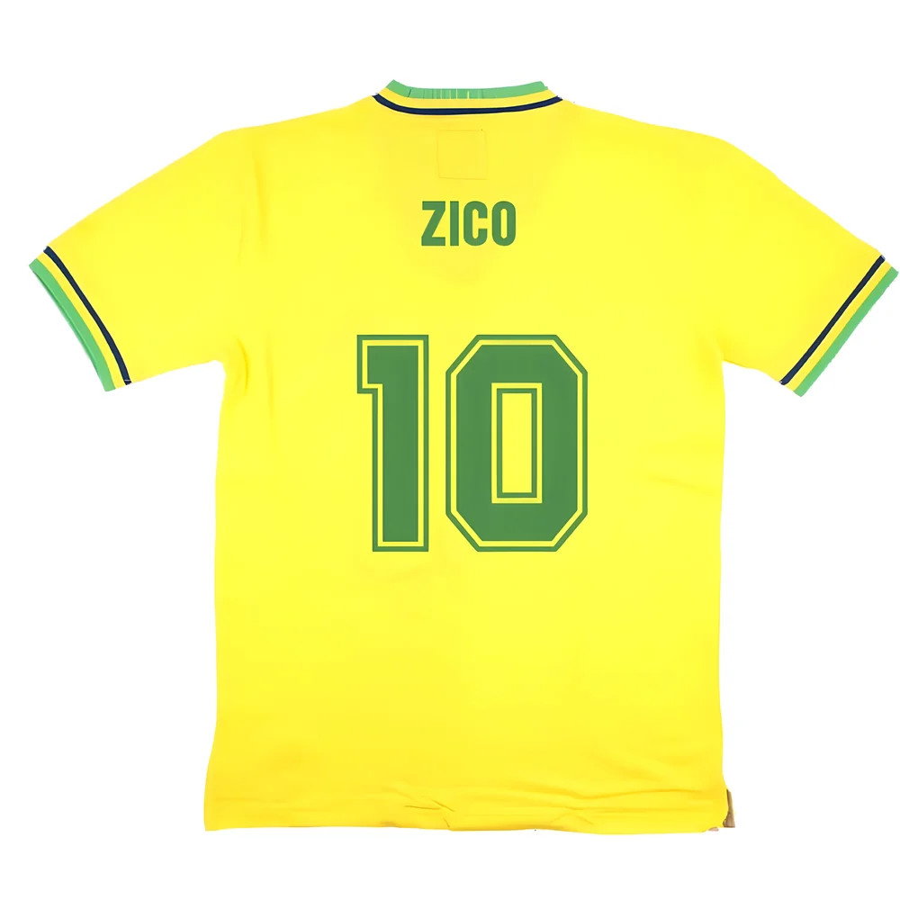False Nein Brazil Home Football Shirt (ZICO 10)_2