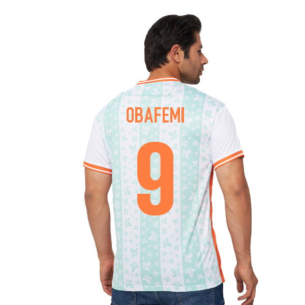 Ireland Legacy Football Jersey White (Wolvate) Adult Short Sleeve (Obafemi 9)_0