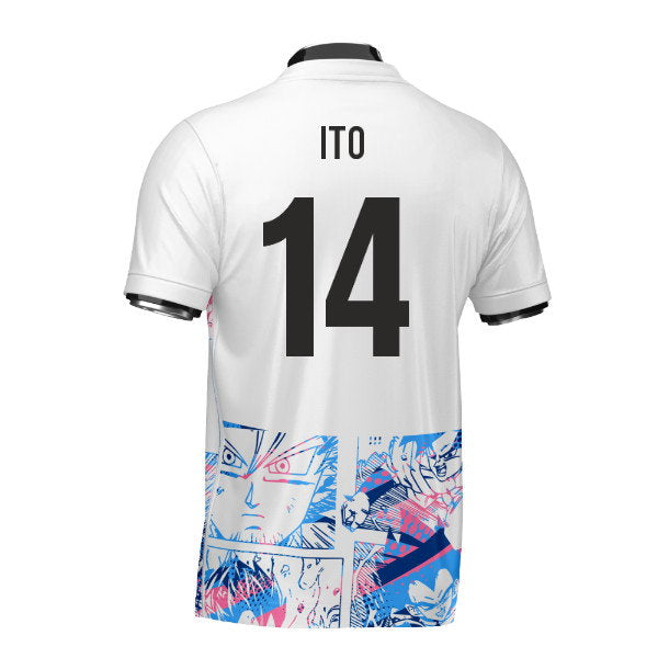 Japan Dragon Ball Z Heritage Football Jersey (Wolvate) Adult Short Sleeve (Ito 14)_0