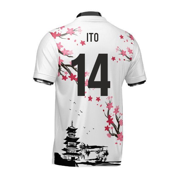 Japan Samurai Heritage Football Jersey (Wolvate) Kids Short Sleeve (Ito 14)_0
