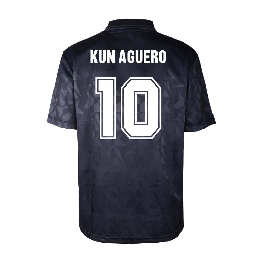 Man City 1990 Blackout Retro Shirt (KUN AGUERO 10)_2